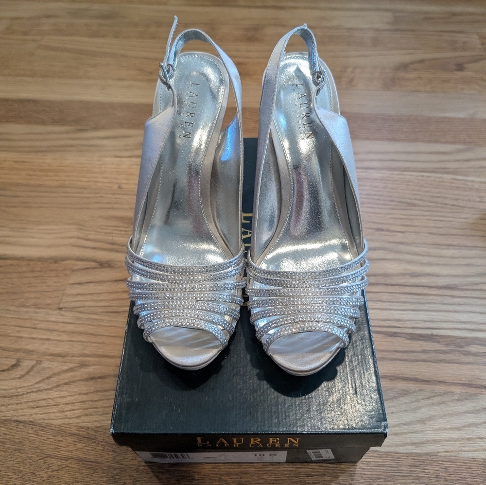 Ralph Lauren Silver Heels